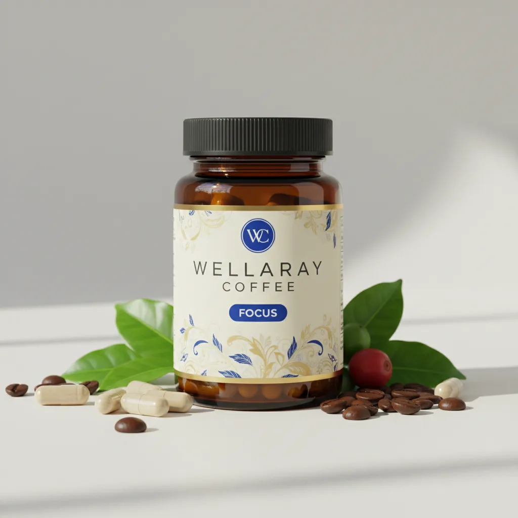 Wellaray Coffee box and sachet - L-Carnitine coffee booster food supplement